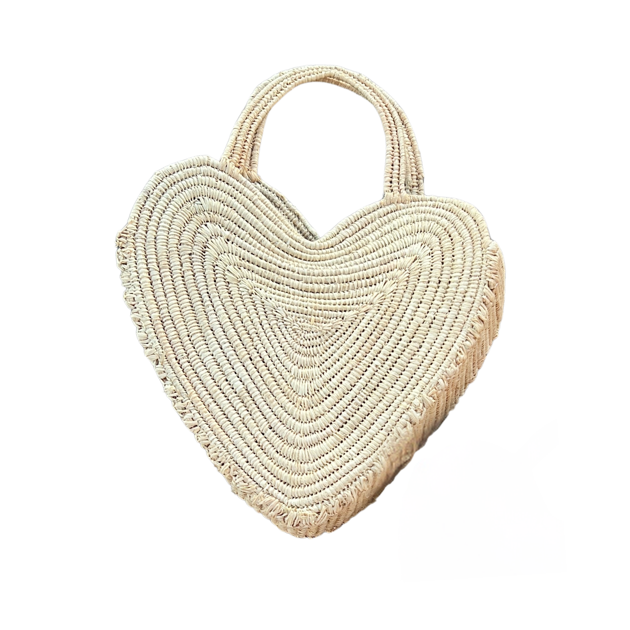 The Heart Raffia Bag