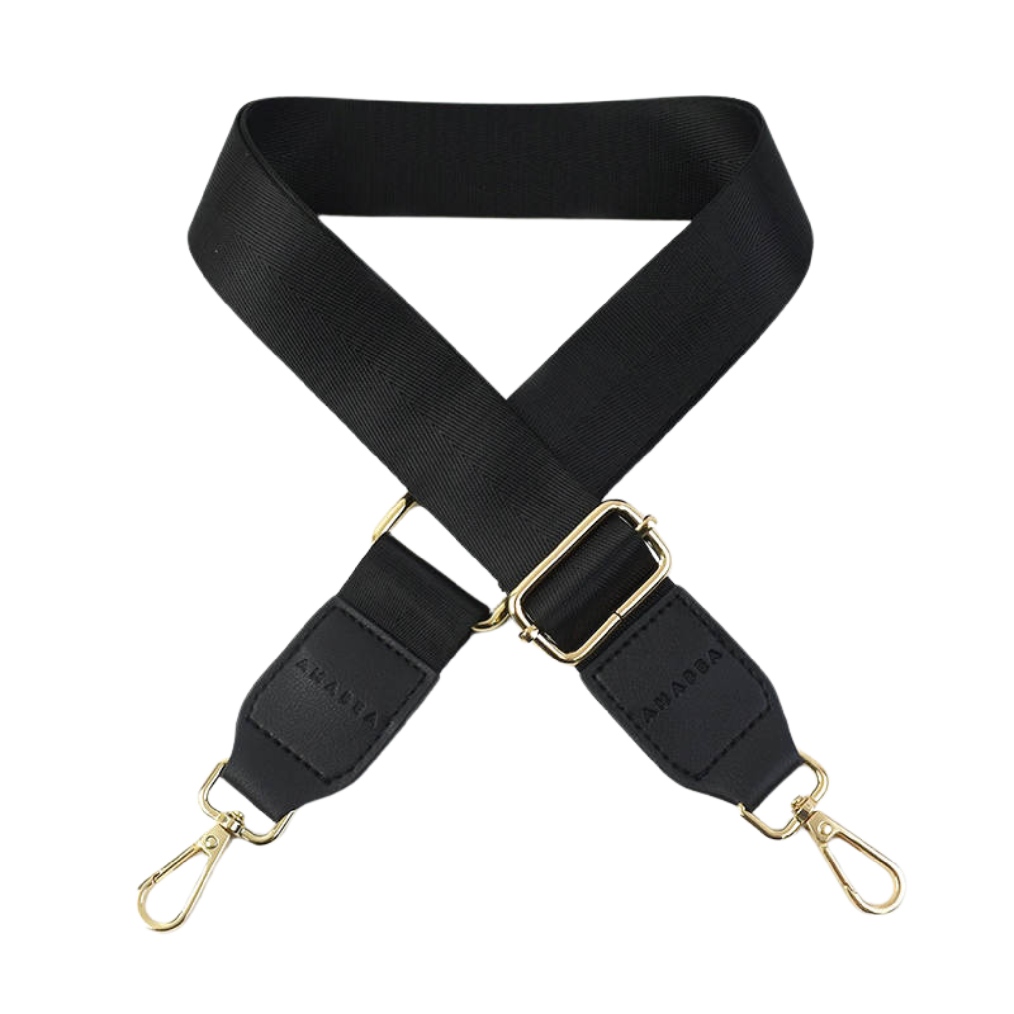 Black Signature Logo Strap