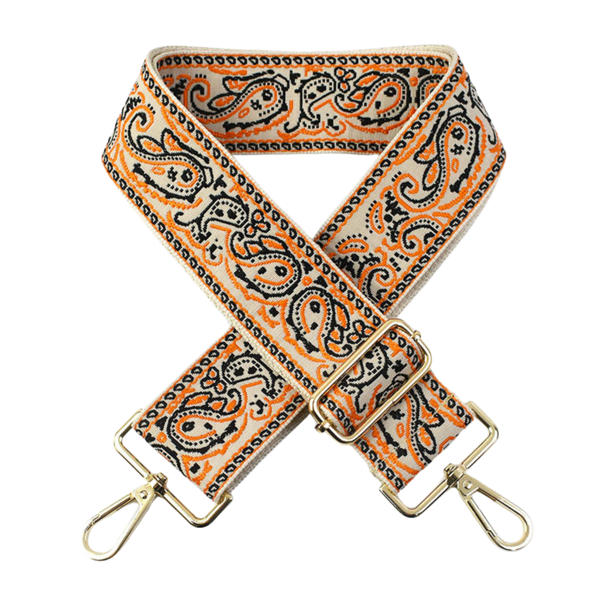 Orange Paisley Strap